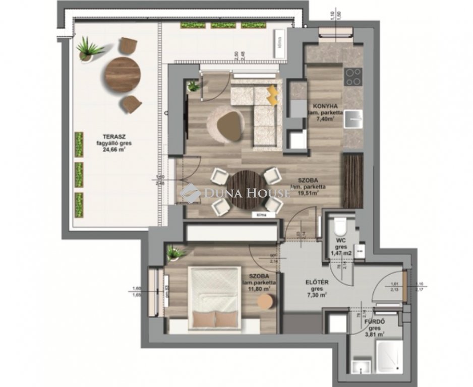 2 bed · 62m² · 69.940.000 ft