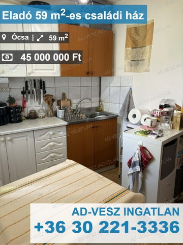 Eladó családi ház, Ócsán 45 M Ft, 3 szobás
