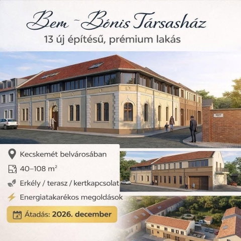 Eladó téglalakás, Kecskeméten 93.7 M Ft, 3 szobás