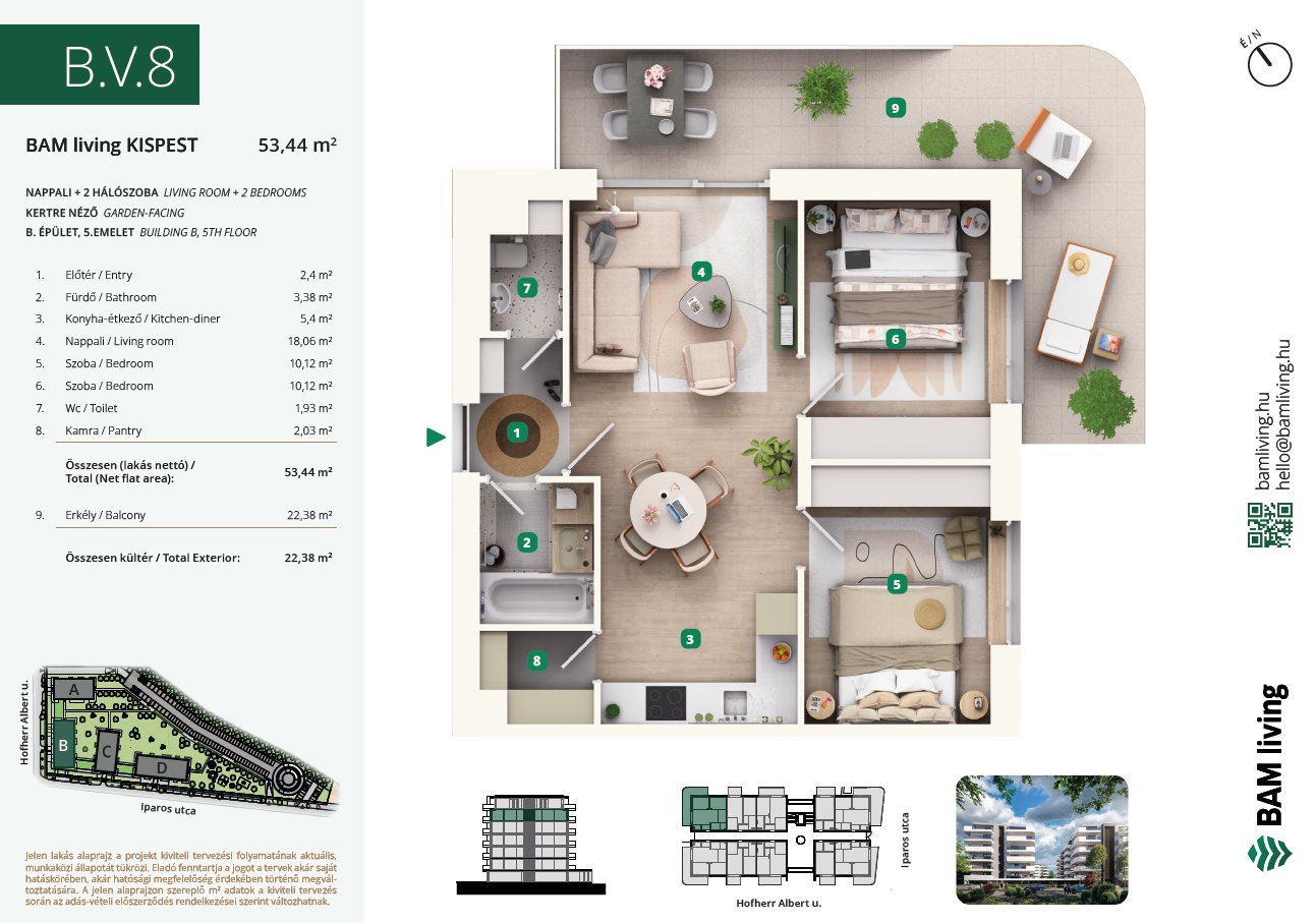 Lakás · 3 hálószoba · 65 m² · 80.787.500 Ft