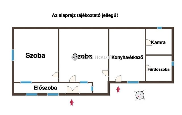 Eladó családi ház, Hantoson 21.5 M Ft, 2 szobás