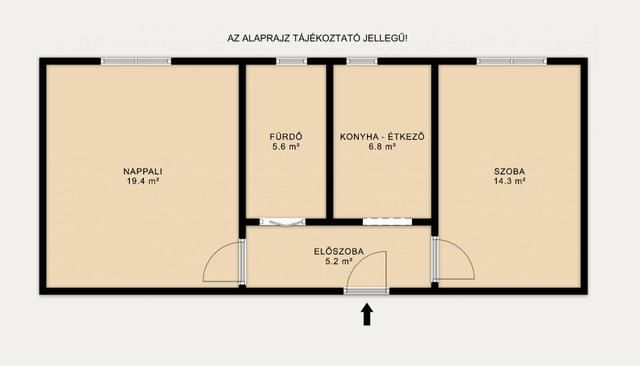 Eladó téglalakás, Tatabányán 45 M Ft, 2 szobás