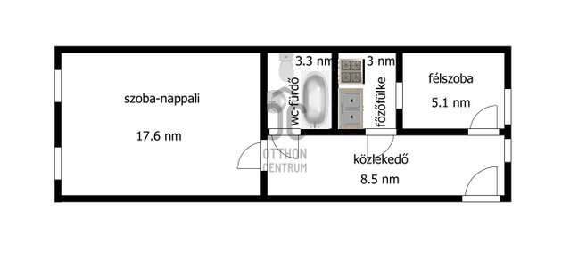 Eladó téglalakás, Kisvárdán 30.9 M Ft, 2 szobás