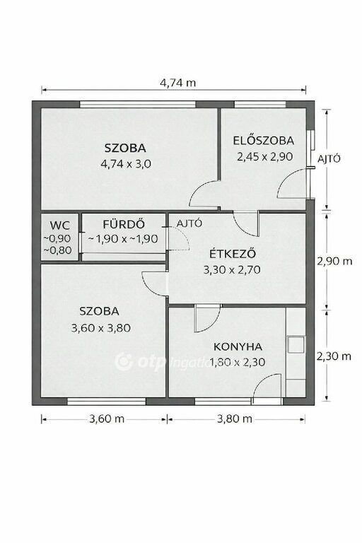 2 hálószoba · 46 m² · 43.000.000 Ft