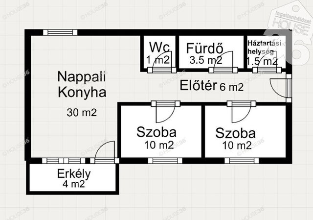 Eladó téglalakás, Kecskeméten 54.5 M Ft, 3 szobás