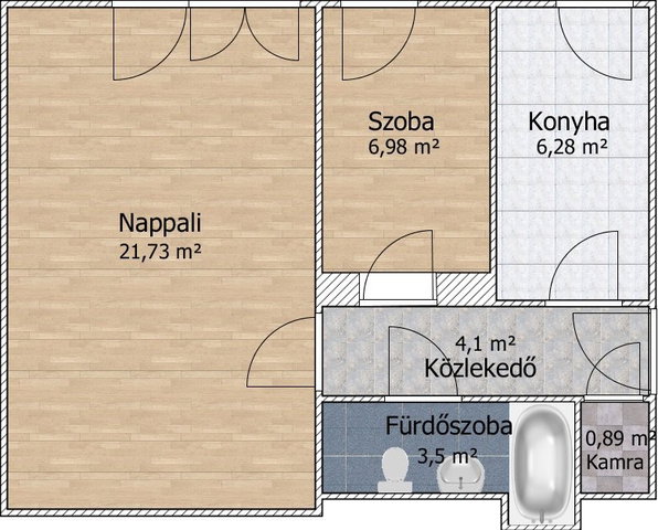Eladó téglalakás, Cegléden 42.3 M Ft, 2 szobás