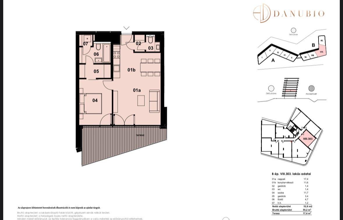 2 bed · 54m² · 550.000 ft