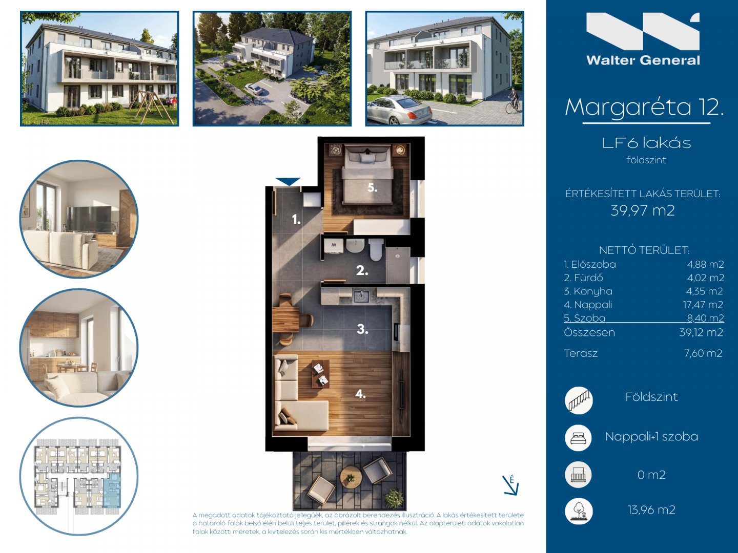2 bed · 40m² · 44.610.000 ft