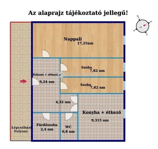 Eladó panellakás, Budapesten, XXI. kerületben 62.9 M Ft, 3 szobás