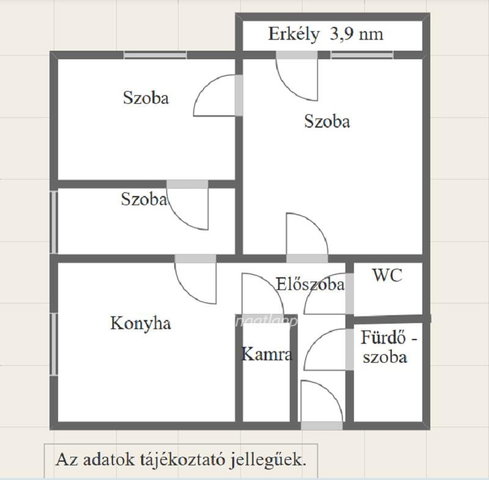 Eladó téglalakás, Szekszárdon 33.5 M Ft, 1+2 szobás
