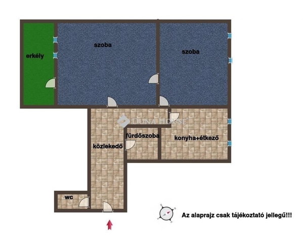 Eladó panellakás, Vácon 62 M Ft, 2 szobás / költözzbe.hu
