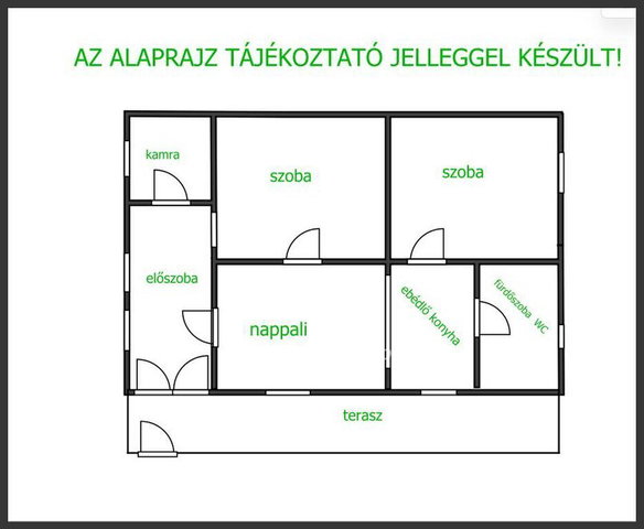 Eladó nyaraló, Nyíradonyban 16.5 M Ft, 2 szobás