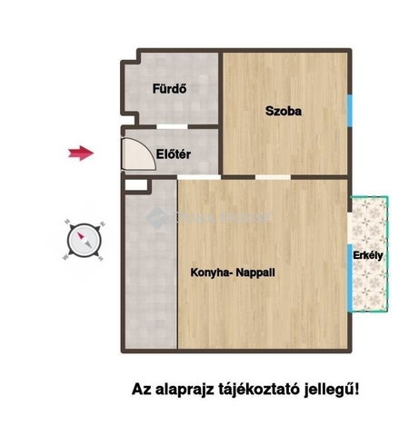 Eladó téglalakás, Budapesten, IV. kerületben 59.7 M Ft, 2 szobás
