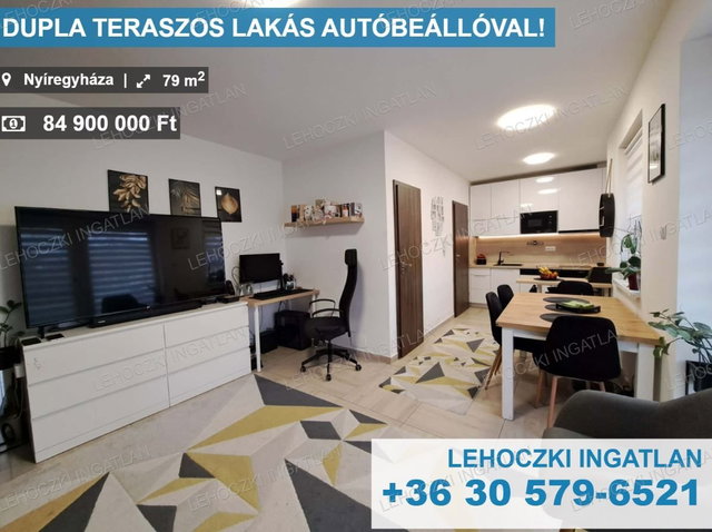 Eladó téglalakás, Nyíregyházán 84.9 M Ft, 4 szobás