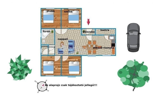 Eladó családi ház, Jászfényszarun 50 M Ft, 5 szobás