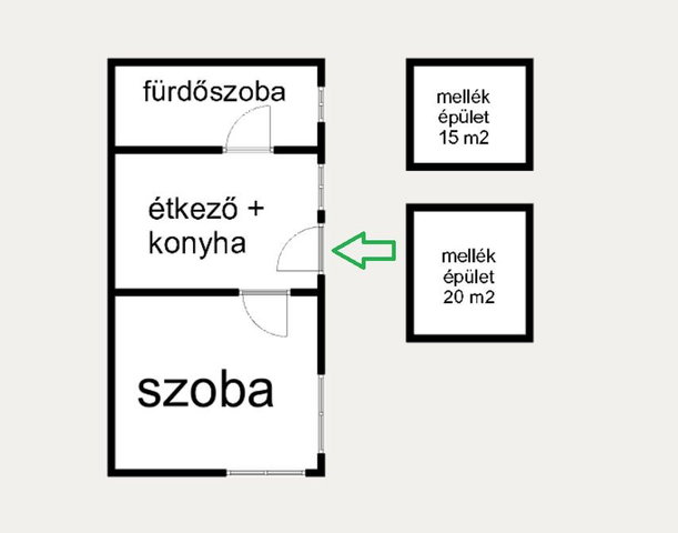 Eladó családi ház, Kecskeméten 32.9 M Ft, 1 szobás