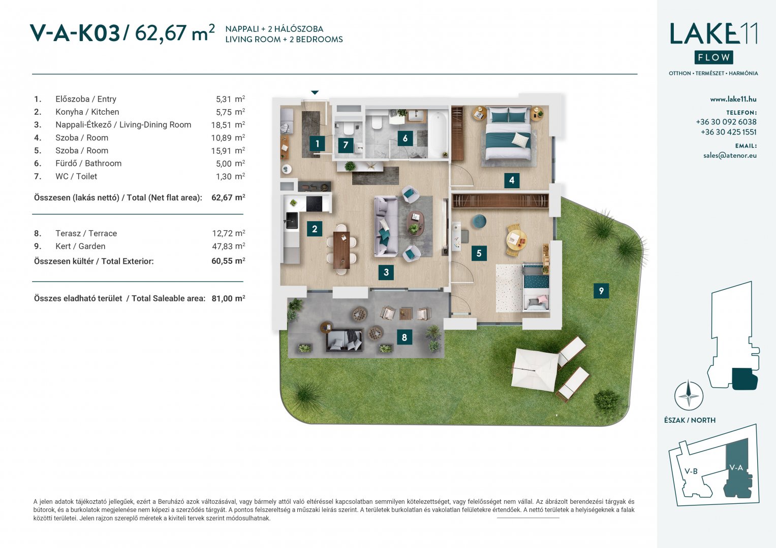 3 bed · 63m² · 145.990.000 ft