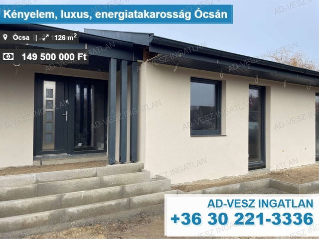 Eladó családi ház, Ócsán 149.5 M Ft, 3+1 szobás