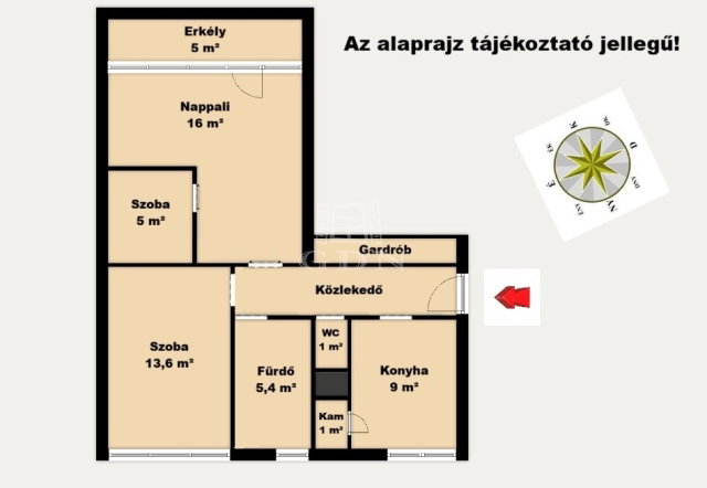 Eladó téglalakás, Vecsésen 63.5 M Ft, 2+1 szobás