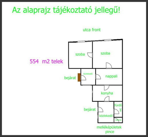 Eladó családi ház, Hajdúböszörményen 35 M Ft, 2 szobás