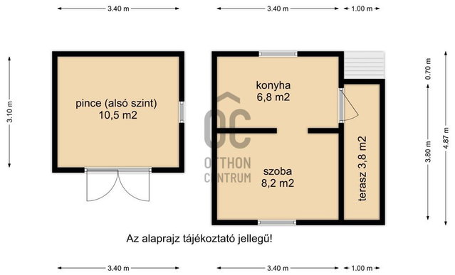 Eladó nyaraló, Bocföldén 3.99 M Ft, 1 szobás