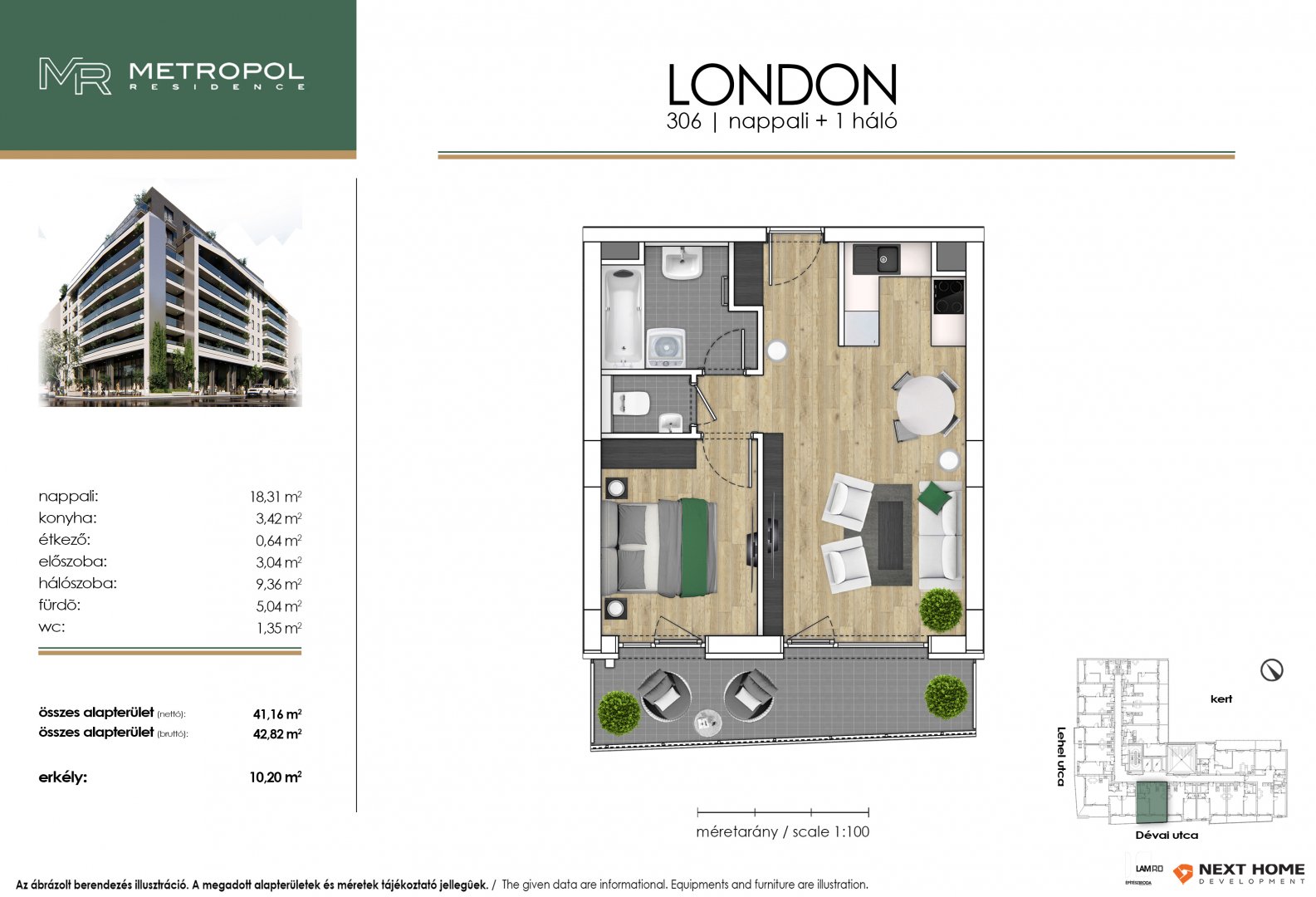2 bed · 43m² · 86.399.000 ft
