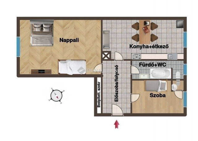 Eladó téglalakás, Budapesten, XX. kerületben 62.9 M Ft, 2 szobás