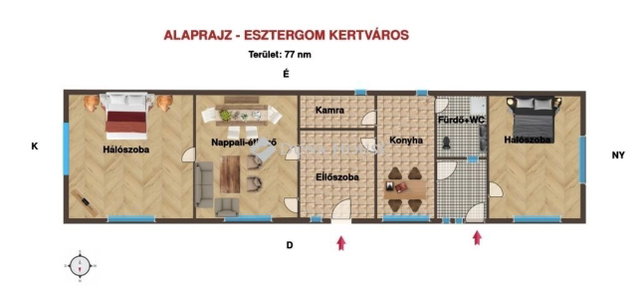 Eladó családi ház, Esztergomban 34.9 M Ft, 3 szobás
