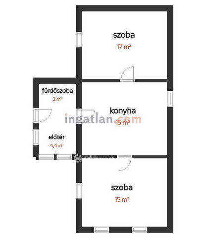 Eladó családi ház, Vizsláson 21.9 M Ft, 2 szobás