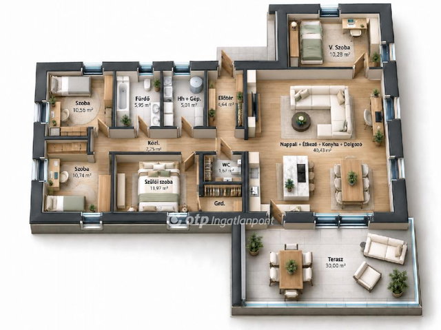Eladó családi ház, Alsónémediben 129.5 M Ft, 5 szobás