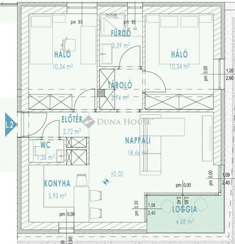 Eladó téglalakás, Debrecenben, Vezér utcában 85.001 M Ft