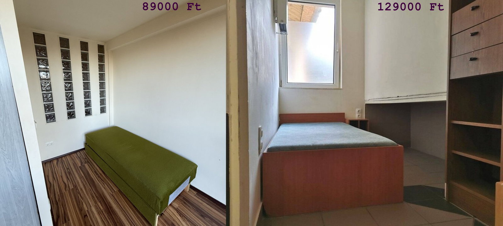 1 hálószoba · 10 m² · 89.000 Ft