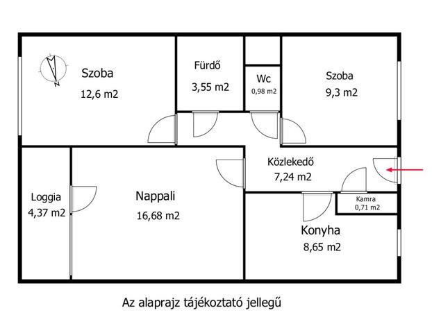 Eladó téglalakás, Budapesten, IV. kerületben 61 M Ft, 2+1 szobás