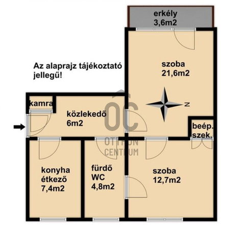 Eladó téglalakás, Nagykanizsán 32.9 M Ft, 2 szobás