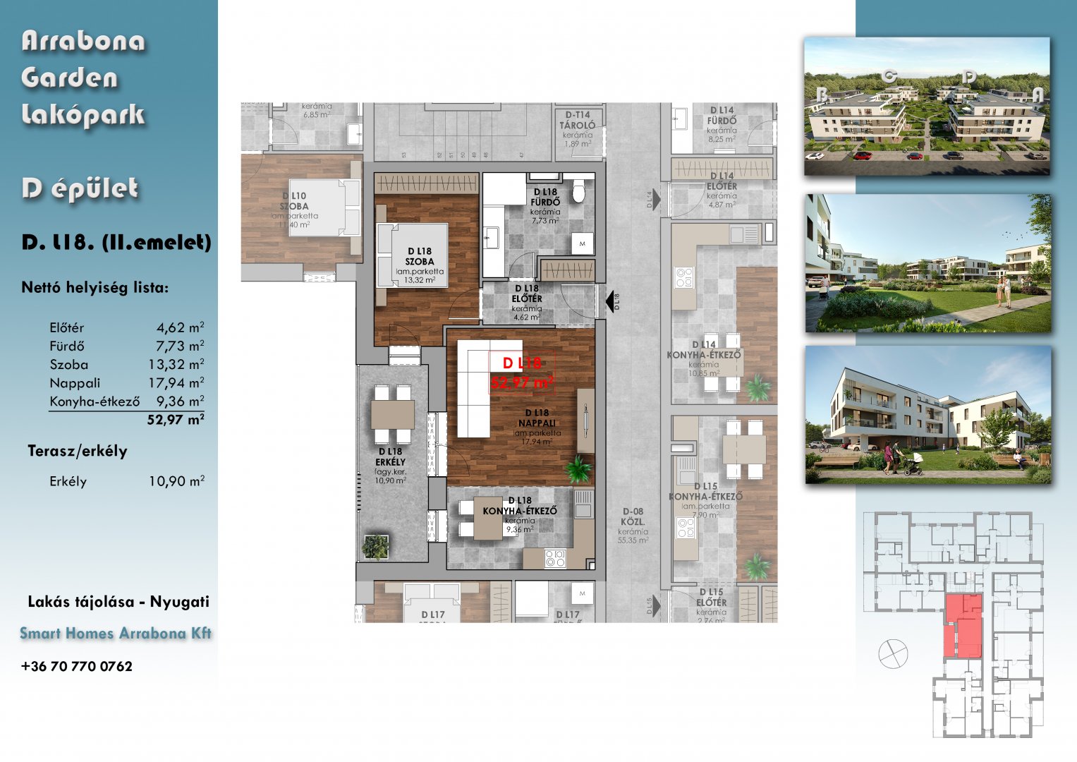 1 bed · 53m² · 73.900.000 ft