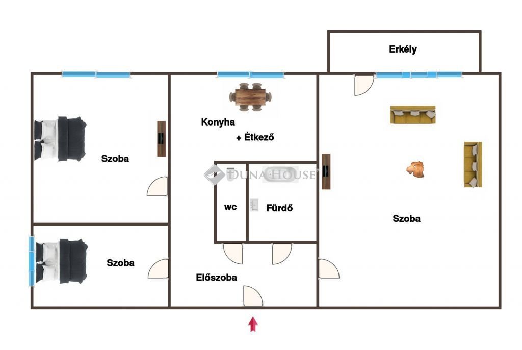 3 bed · 55m² · 128.000 ft