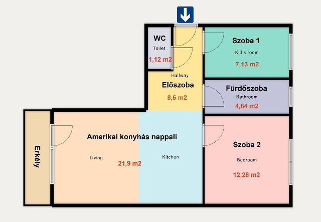 Eladó téglalakás, Kiskunhalason 41.99 M Ft, 2+1 szobás