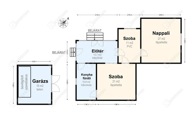 Eladó családi ház, Ongán 21.4 M Ft, 3 szobás