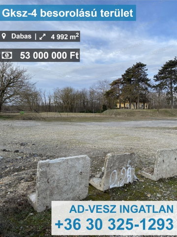 Eladó telek, Dabason 60 M Ft / költözzbe.hu