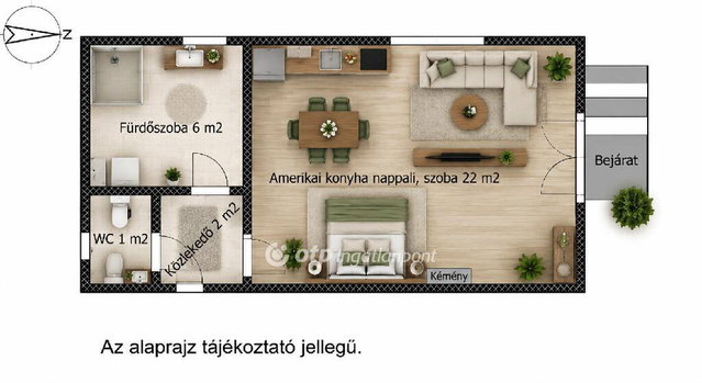 Eladó családi ház, Dunaújvárosban 45 M Ft, 1 szobás