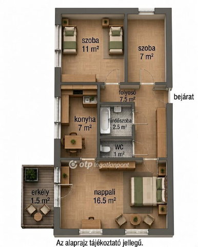 Eladó panellakás, Győrött 47.9 M Ft, 2 szobás
