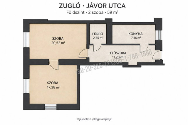 Eladó téglalakás, Budapesten, XIV. kerületben 69 M Ft, 2 szobás