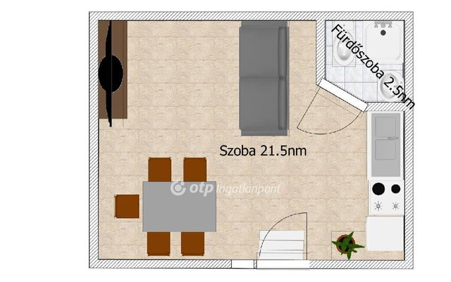 Eladó téglalakás, Budapesten, X. kerületben 24.9 M Ft, 1 szobás