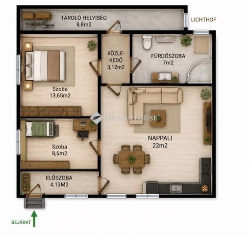 Eladó téglalakás, Budapesten, XX. kerületben 73.99 M Ft