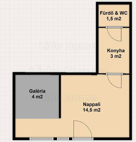 Eladó téglalakás, Siófokon 24.9 M Ft, 1 szobás