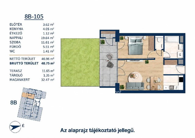Eladó téglalakás, Budapesten, III. kerületben 96.3 M Ft