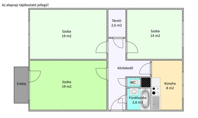 Eladó panellakás, Miskolcon 29.9 M Ft, 3 szobás