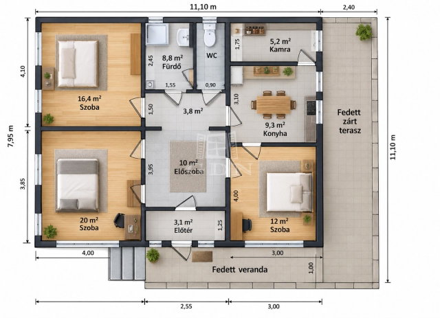 Eladó családi ház, Zalaegerszegen 72.9 M Ft, 3 szobás
