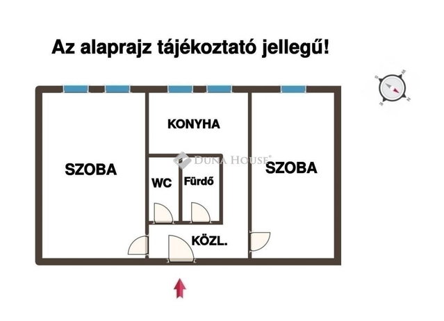 Eladó téglalakás, Monoron 45 M Ft, 2 szobás