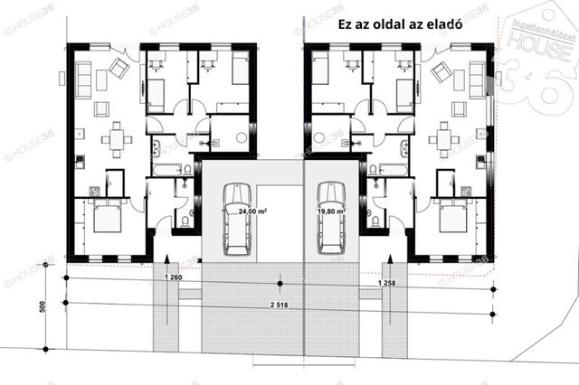 Eladó ikerház, Kecskeméten 83.7 M Ft, 4 szobás